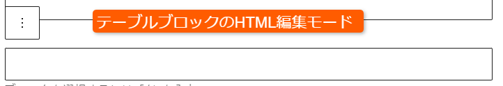 テーブルブロックHTML編集モード